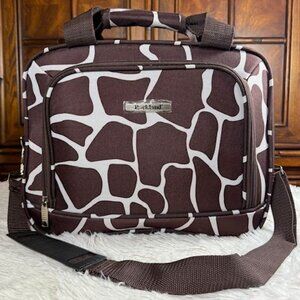 Rockland Giraffe Brown Ivory Canvas Travel Tote Bag